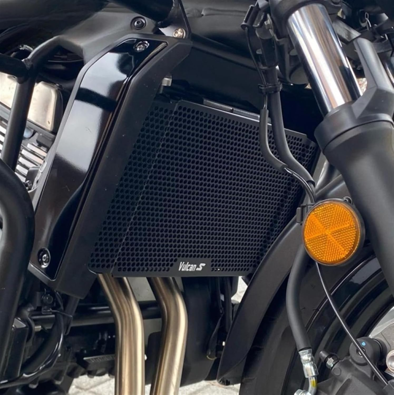 Motorcycle Accessories Radiator Grille Guard Cover Protector Compatible with Vulcan S 650 S S650 650S 2015-2024 - Black image number 4
