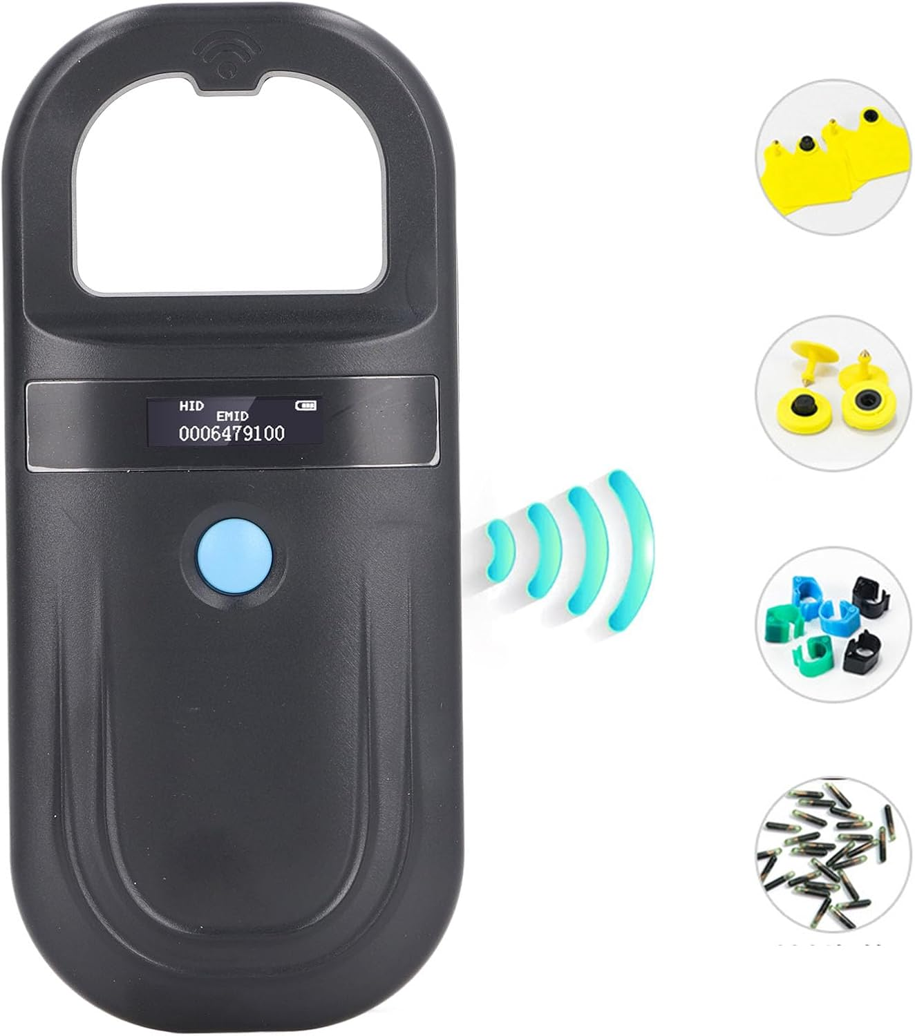 Pet Microchip Scanner, 134.2Khz Animal Ear Tag Reader USB Bluetooth Microchip Reader, Pet RFID Reader, 128 Animal Handheld Reader for ISO11784 85 FDX B and EMID Format Electronic image number 6
