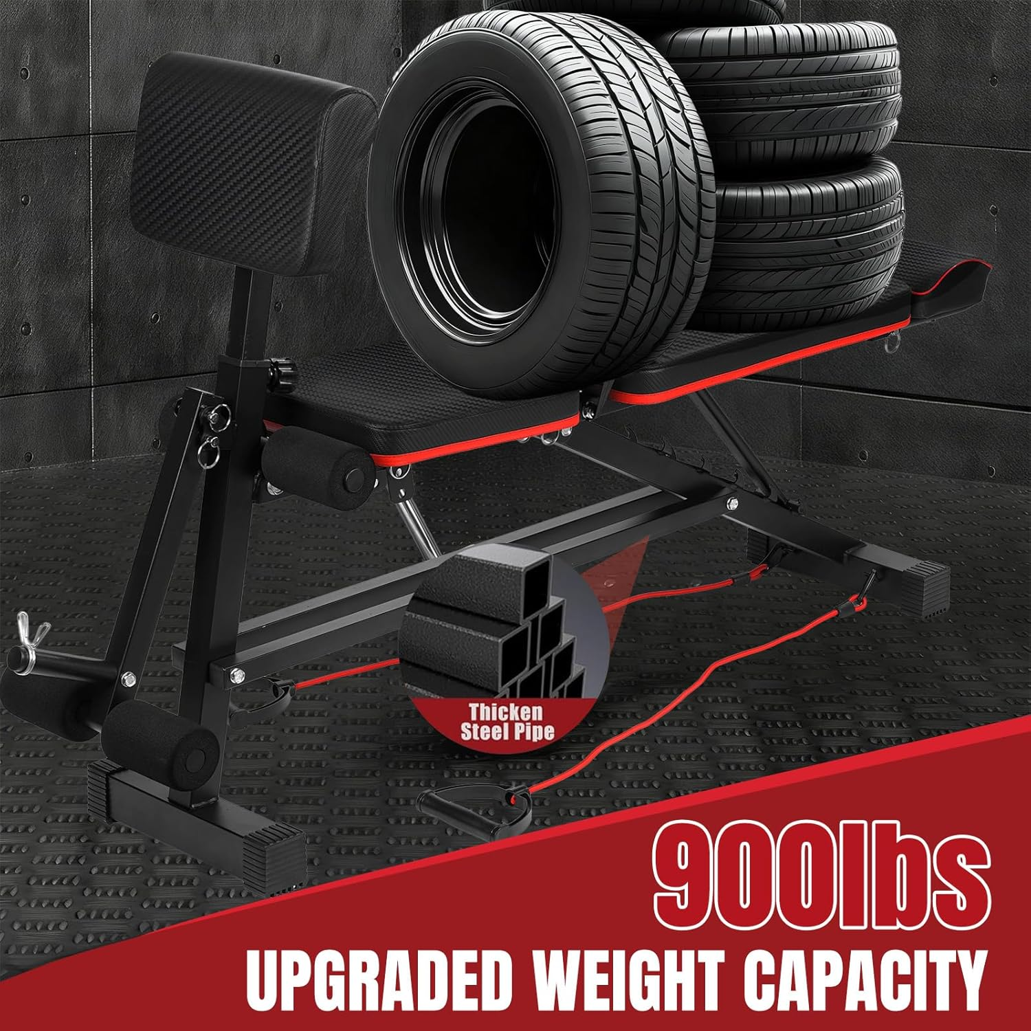 Adjustable Weight Bench, Strength Training Bench Press Foldable Sit up Incline Decline Bench for Full Body Workout image number 1