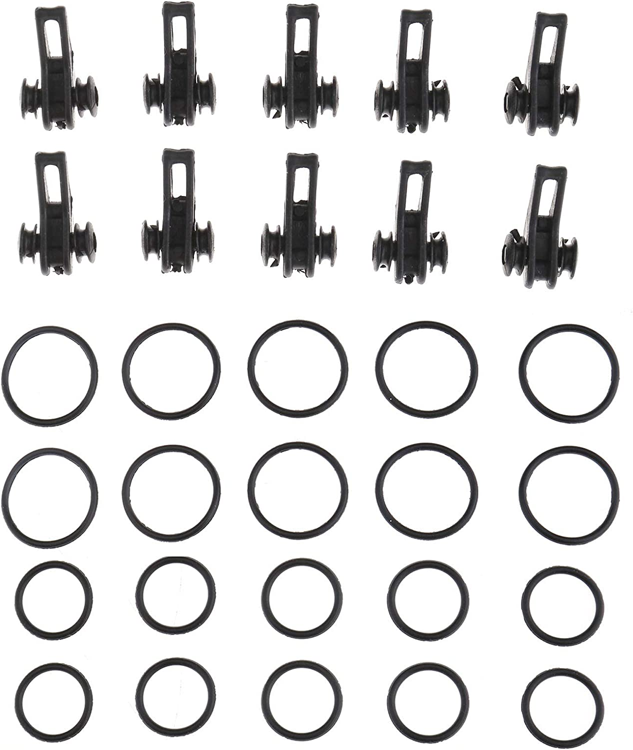 SING F LTD 10X Hook Keeper Fishing Black Plastic Rod Pole Fishing Tackle Fish Accessory image number 3