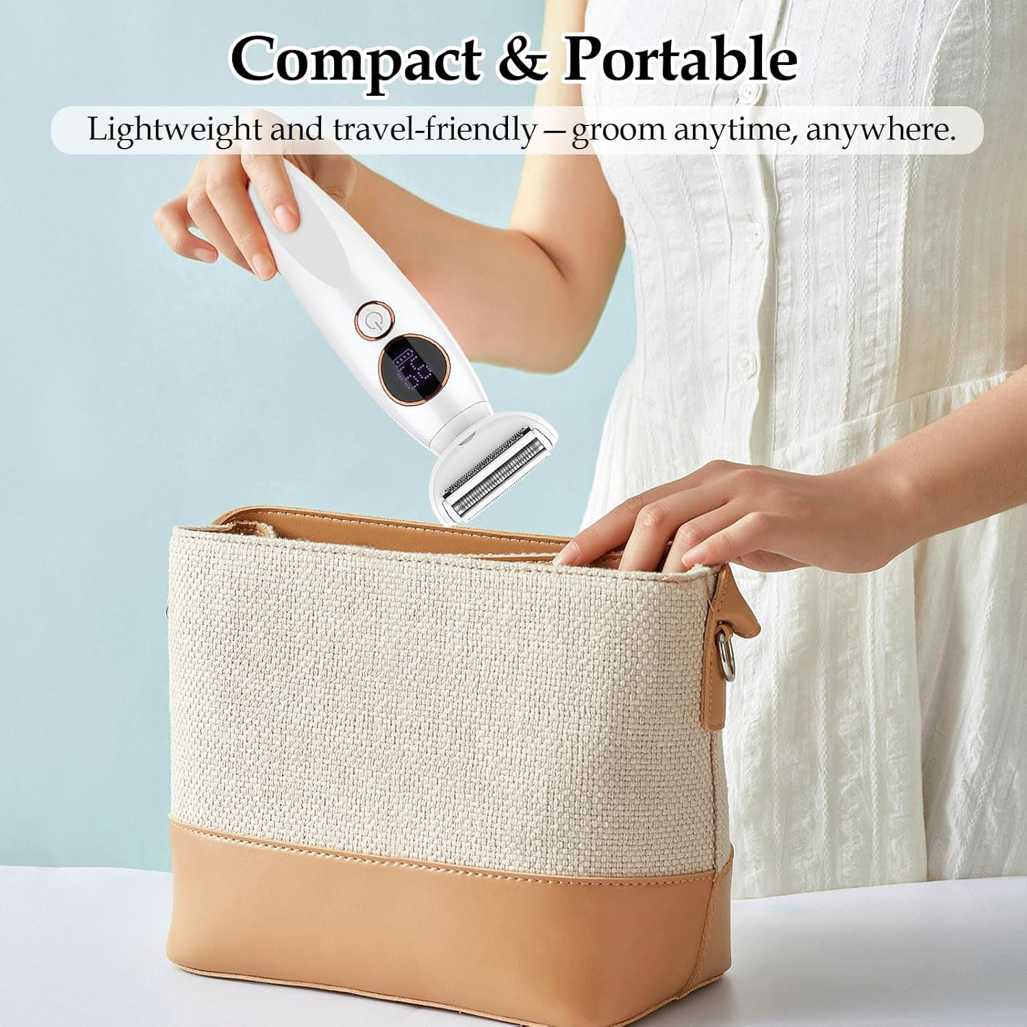 YLSD 5-In-1 Bikini Trimmer for Women, IPX7 Waterproof Electric Body Hair Remover with Eyebrows, Face, Bikini Line & Underarm Trimmer, Cordless Rechargeable Shaver Kit