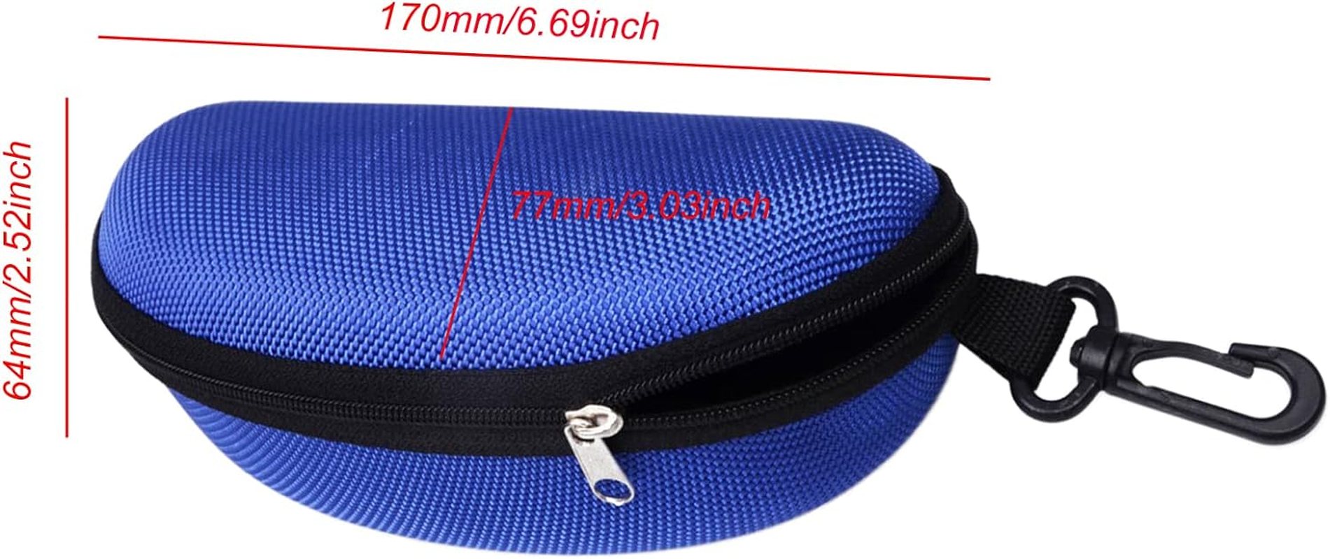 CENZICOM Sunglasses Case，Men Women Portable Travel Zipper Eyeglasses Case,Set of 3 image number 6