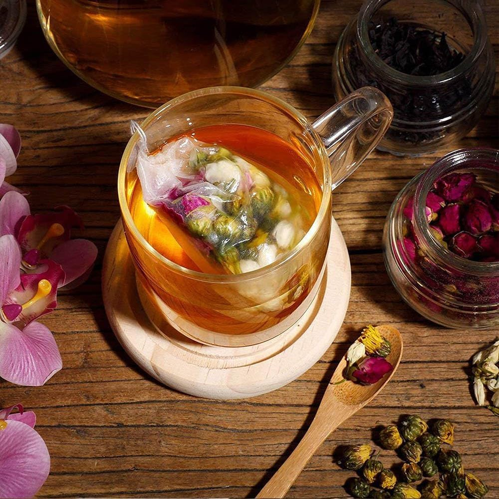 100X 10 X 12Cm Empty Teabags String Heat Seal Filter Paper Herb Loose Tea Bags Disposable image number 5