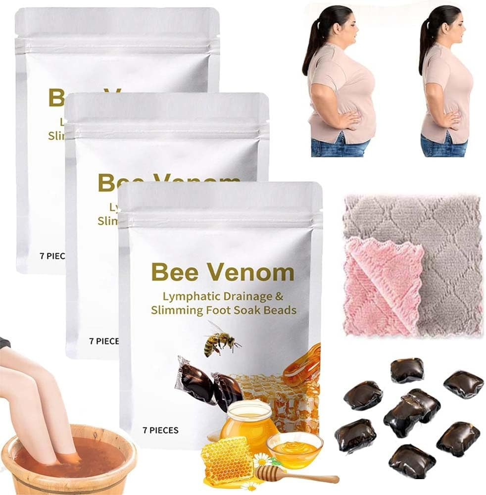 Bee Venom Lymphatic Drainage & Slimming Foot Soak Beads,Body Detox Foot Soak Beads,Relief Relax image number 3