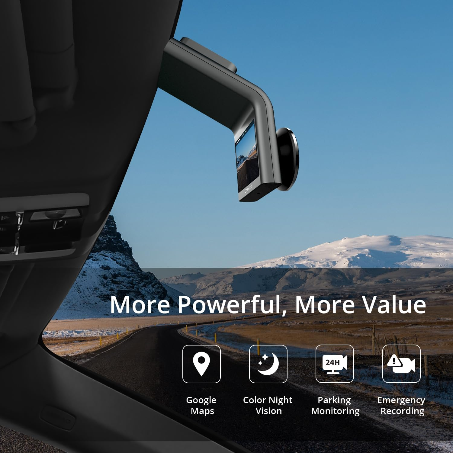 G300H Pro Dash Camera,1296P FHD Car Dashcam, 160&deg; Wide Angle Car Camera, Color Night Vision, Built in Wifi GPS, Support Google Map, 24Hr Motion Detection Parking Mode, Loop Recording(No SD Card)