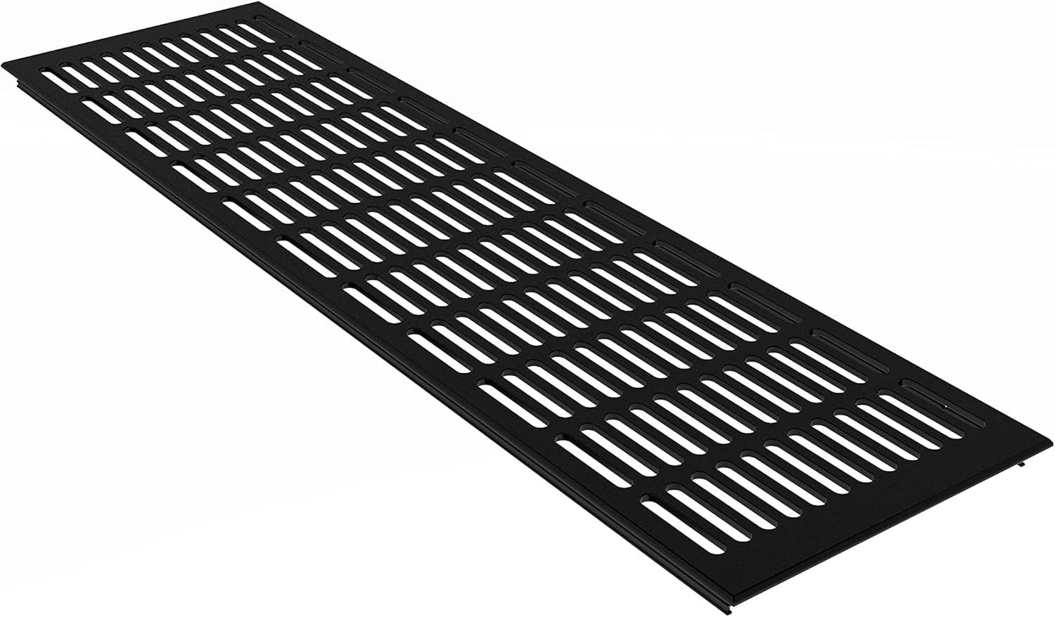MS Beschl&auml;ge 505 Ventilation Grille Aluminium Web Plate Black Powder-Coated RAL 9005 Ventilation Plate with 150 Mm X 400 Mm External Dimensions image number 2