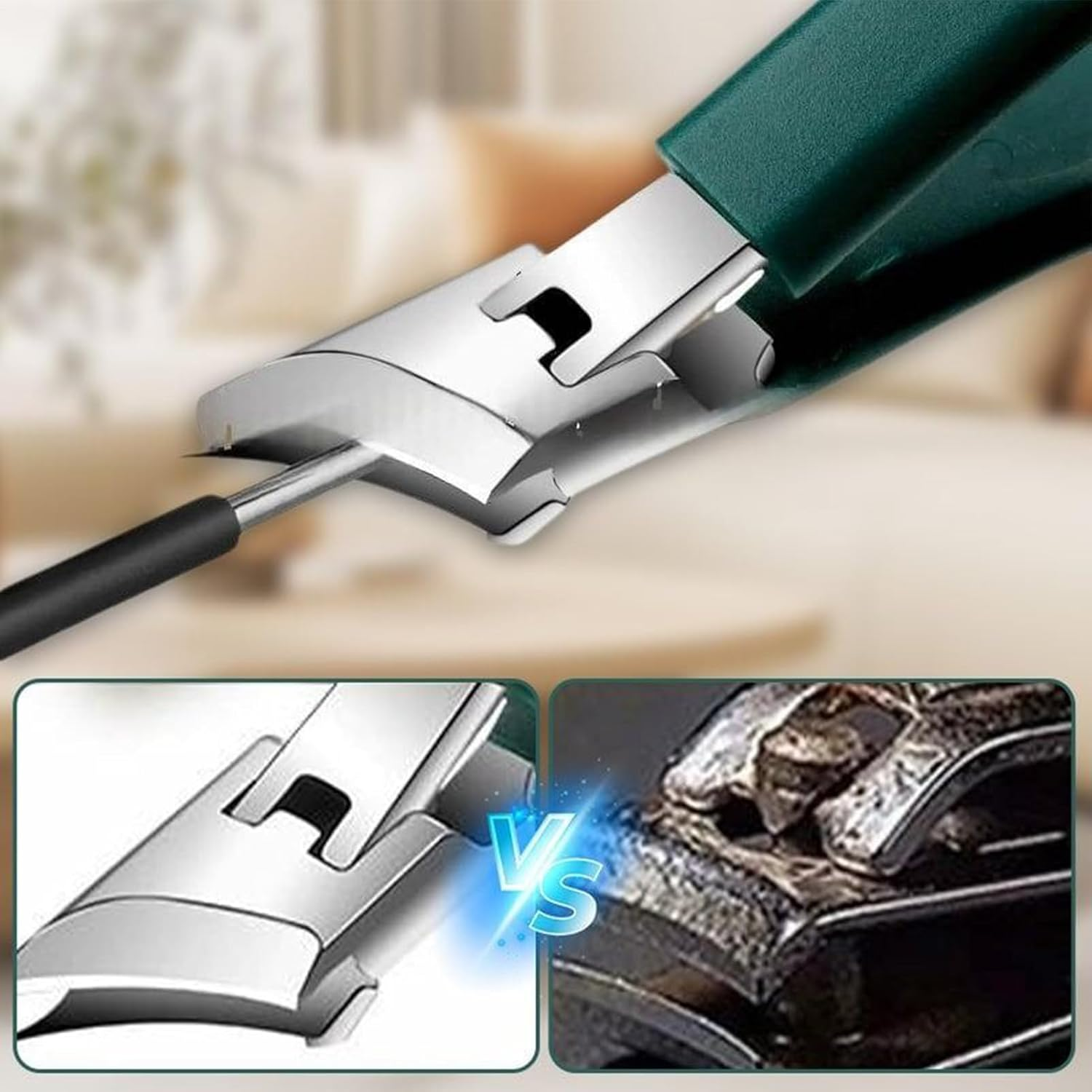 Eagle Beak Beveled Fingernail Clipper, Anti-Splash Nail Care Kit, Wide Jaw Opening Fingernail Trimmer, Portable Personal Care Tools for Home Manicure, Travel Grooming image number 1