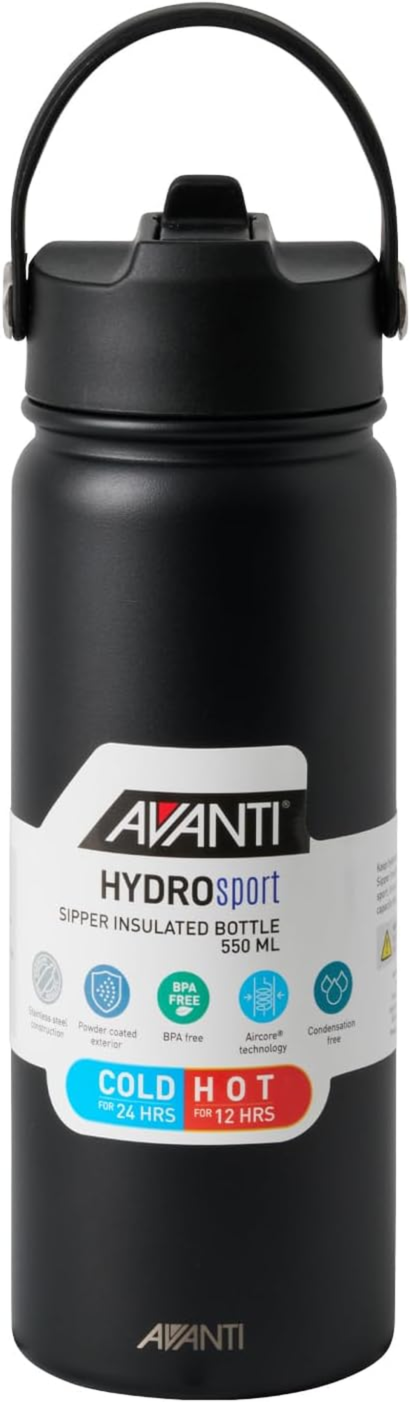 Avanti Hydrosport Sipper Insulated Water Bottle, 1.1 Litre - Platinum
