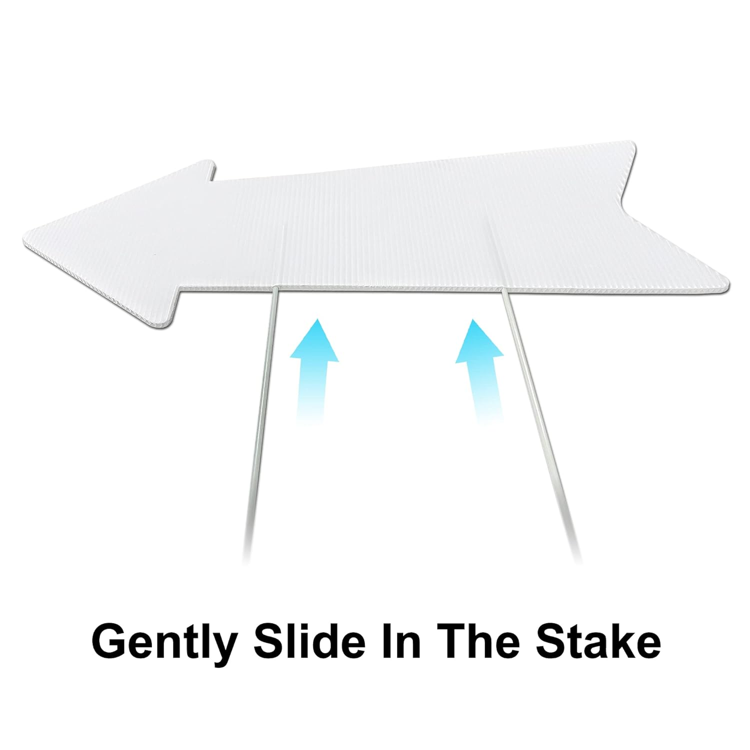 Blank Arrow Signs with Stakes 15 Pack 17 X 6 Inches Wedding Directional Yard Signs with Stakes, This Way Arrow Yard Signs Birthday Party Signs Arrow - White image number 5