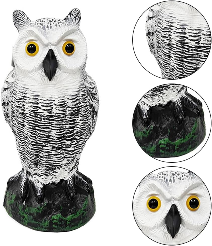 MOTRAIN Bird Scare Device/Plastic Owl Statue,Owl Ornament for Indoor & Outdoor Decoration, Effective Birds Deterrent for Garden, Patio, Yard, and Home Decor. image number 4