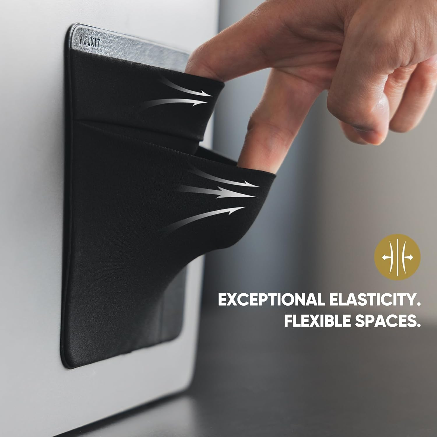 VULKIT 2-Pocket Pouch Holder for Laptop Reusable Adhesive External Hard Drive Carrying Case - Travel Pocket Pouch for External Portable SSD, Magic Mouse, USB Cable and More image number 2