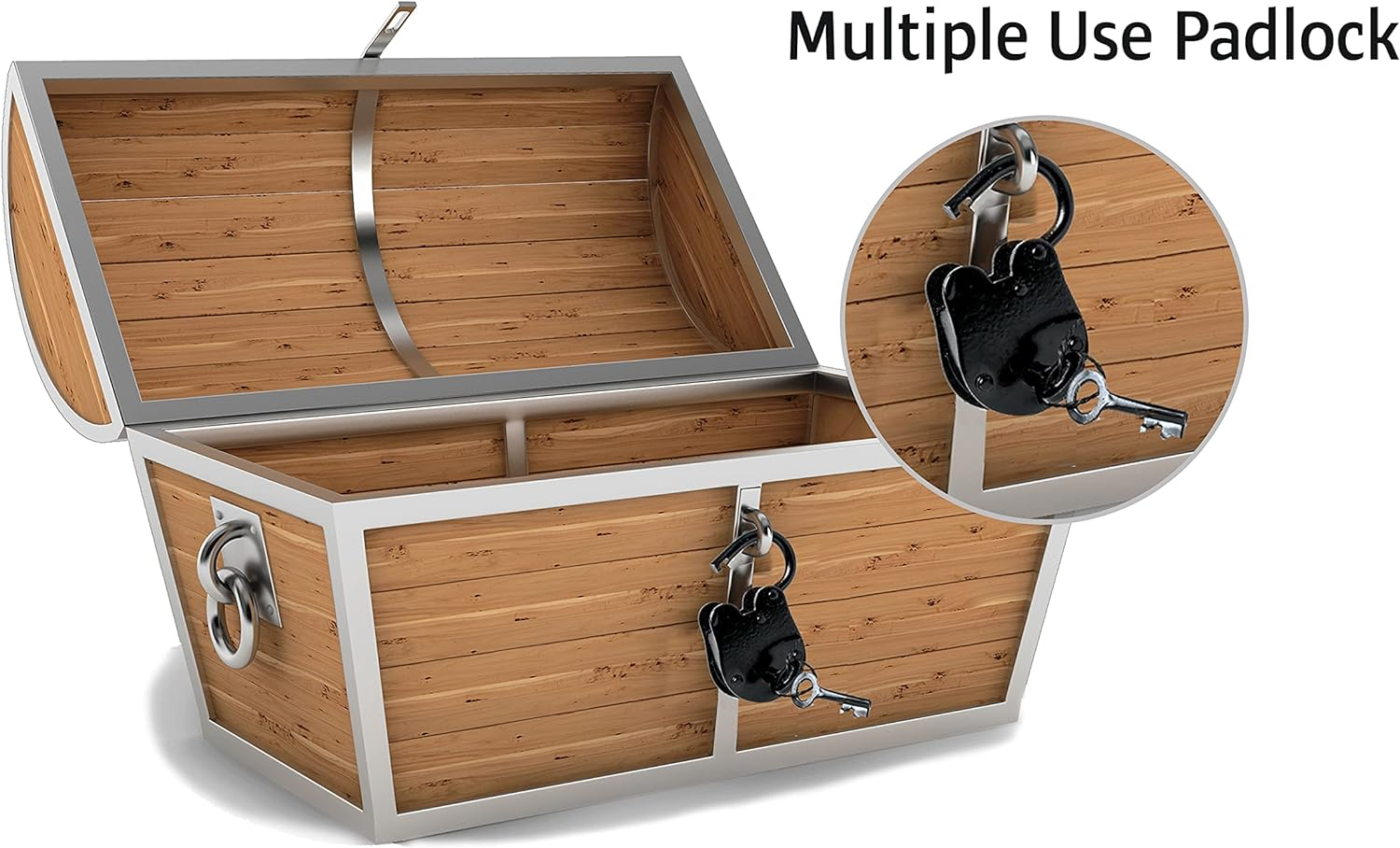 Iron Lock and Keys/Old Fashion Lock and Key/Antique Iron Lock with Key/Cast Iron Lock - Old Trunk Lock (3 Inches) image number 2