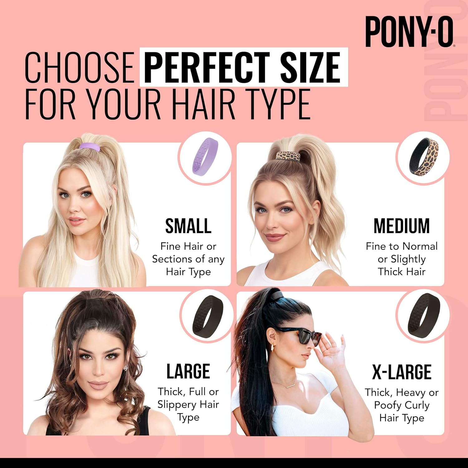 2 Medium Pony-Os for Fine to Normal Hair or Slightly Thick Hair (Blonde and White) image number 3