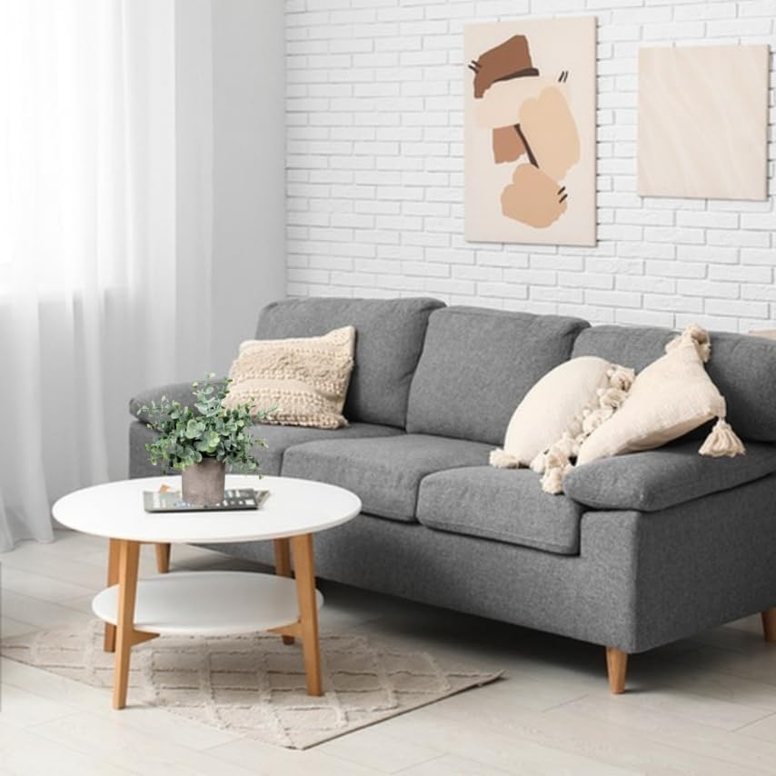 Mini Potted Artificial Plants, Eucalyptus, Nandina, Dalbergia, 21-23 Cm Tall, Indoor Greenery, Tabletop D&eacute;cor Centrepiece - Green-2 image number 2