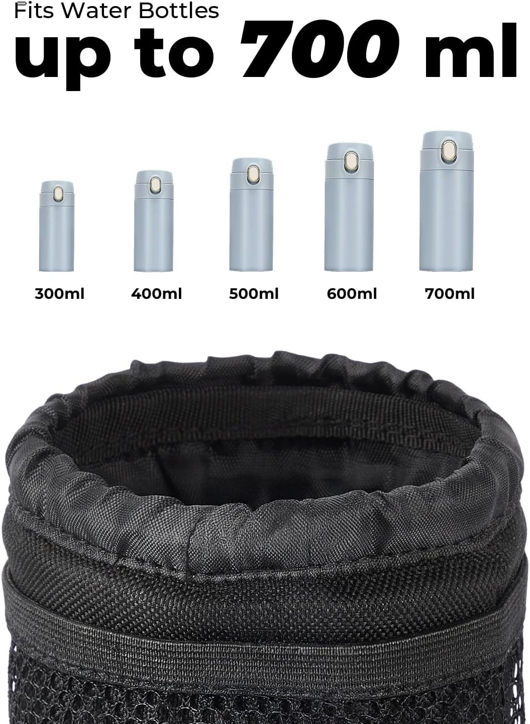 KEMIMOTO Motorcycle Cup Holder, Universal Cup Holder with 0.6"-1.5" Alligator Clamp and 2 Individual Mesh Pockets, Cup Holder for Motorcycle Kayak Bike ATV UTV Scooter Boat Walker image number 3