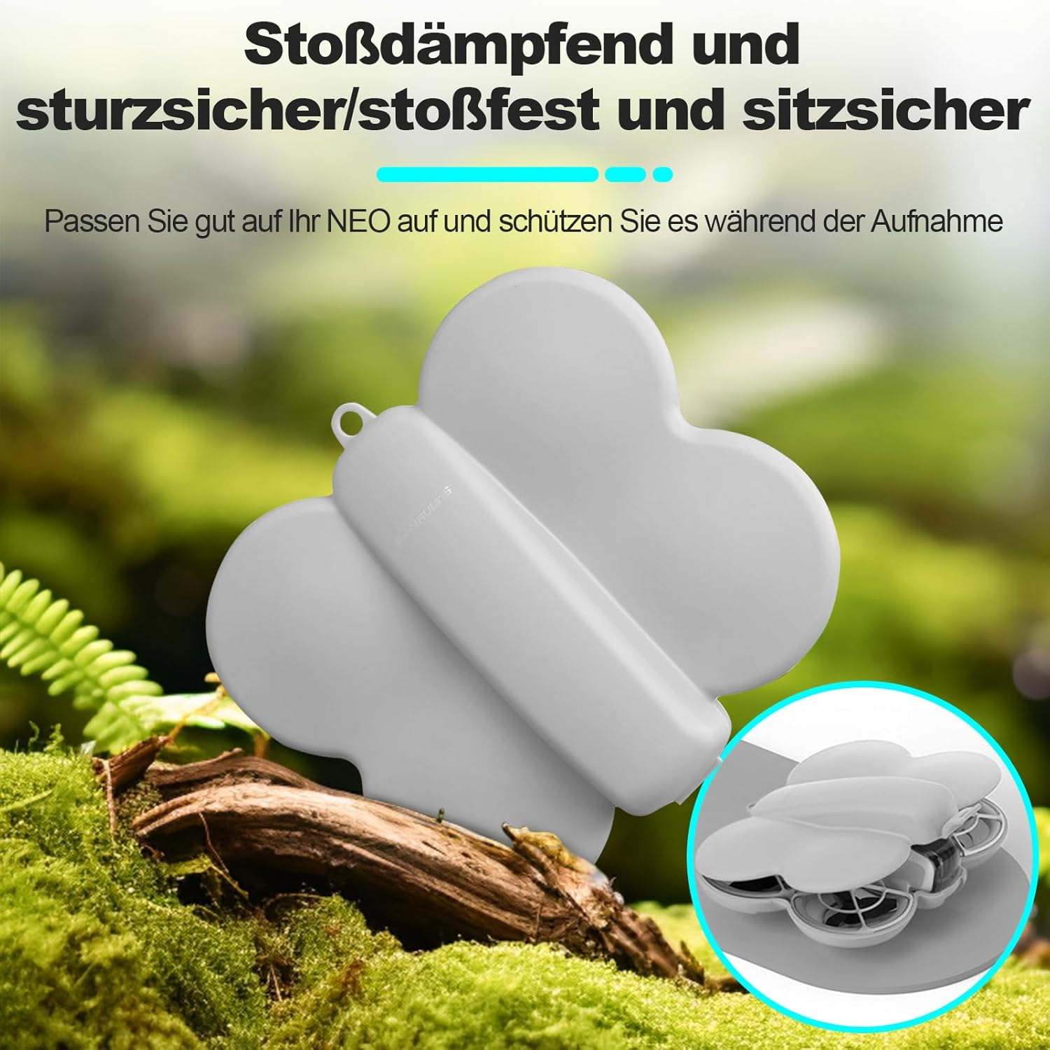 Letcdfer DJI Neo Plastic Carry Case - Grey Colour, Grey, No image number 1