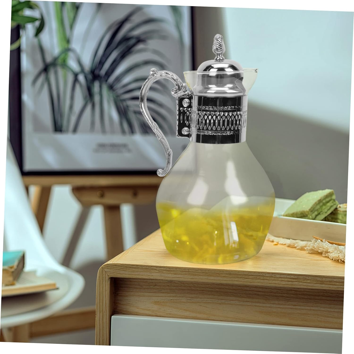 Household Japanese Teapot Turkish Home Shop Pot Pots Bottle for Maker Warmer Silver Kettle Restaurant Party Coffee China Use Glass Supplies Espresso Arabic Tea European Cold Style