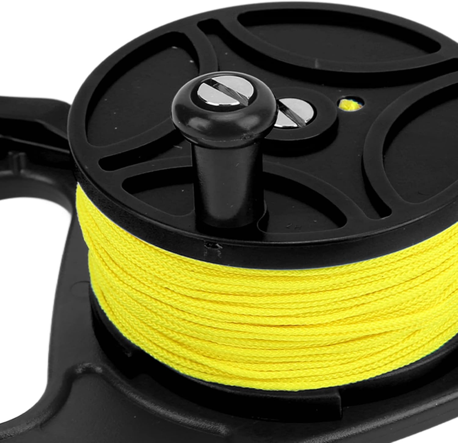 Alvinlite Dive Wreck Reel with Clip 83M Wire - Multi-Purpose Anchor Rope for Scuba Diving and Spear Fishing (Black)