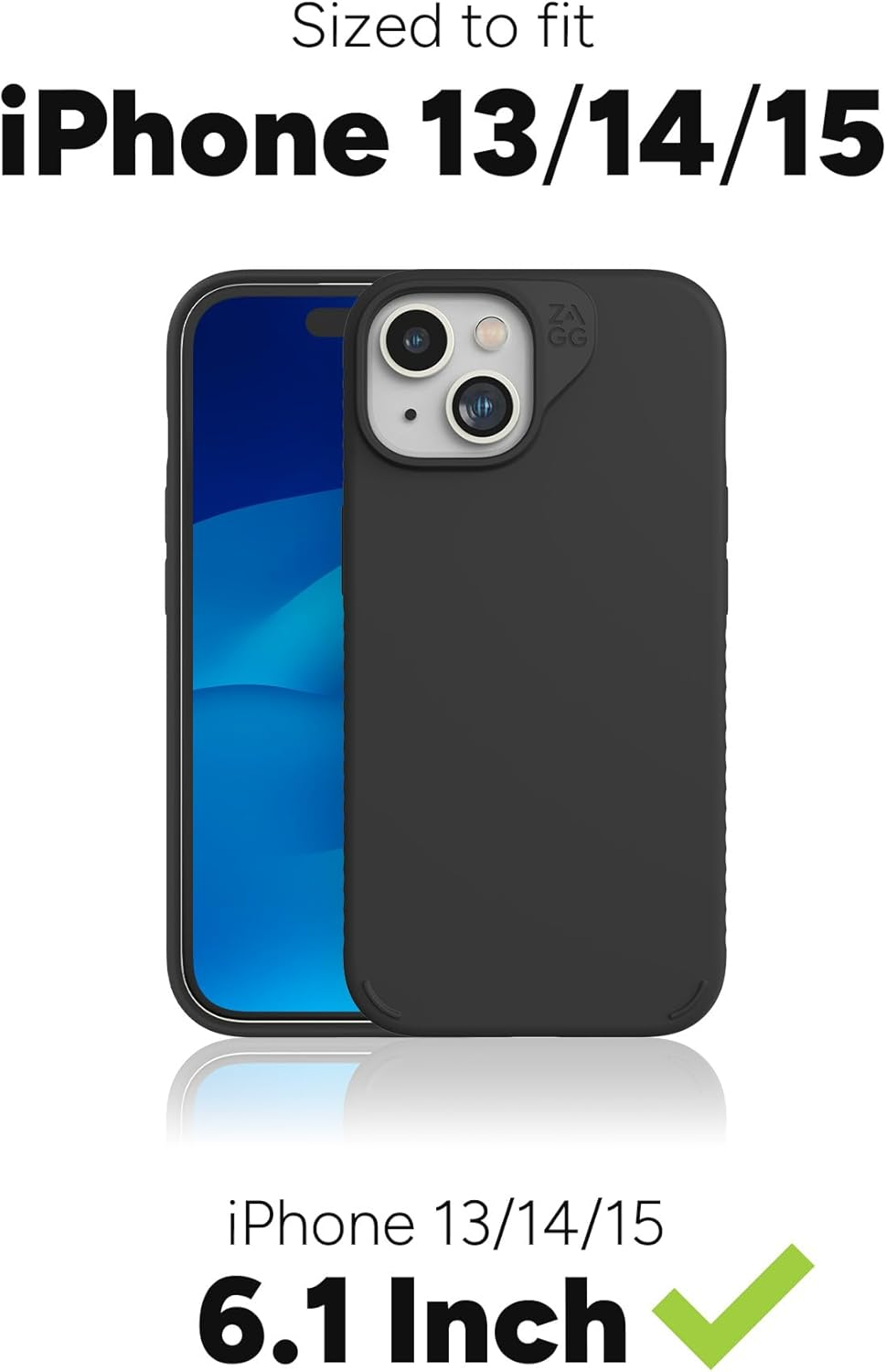 ZAGG Manhattan Snap Iphone 15/14/13 Case - Premium Silicone Iphone Case, Durable Graphene Material, Smooth Surface with a Comfortable Ripple Grip, Magsafe Phone Case, Peach Pink image number 1