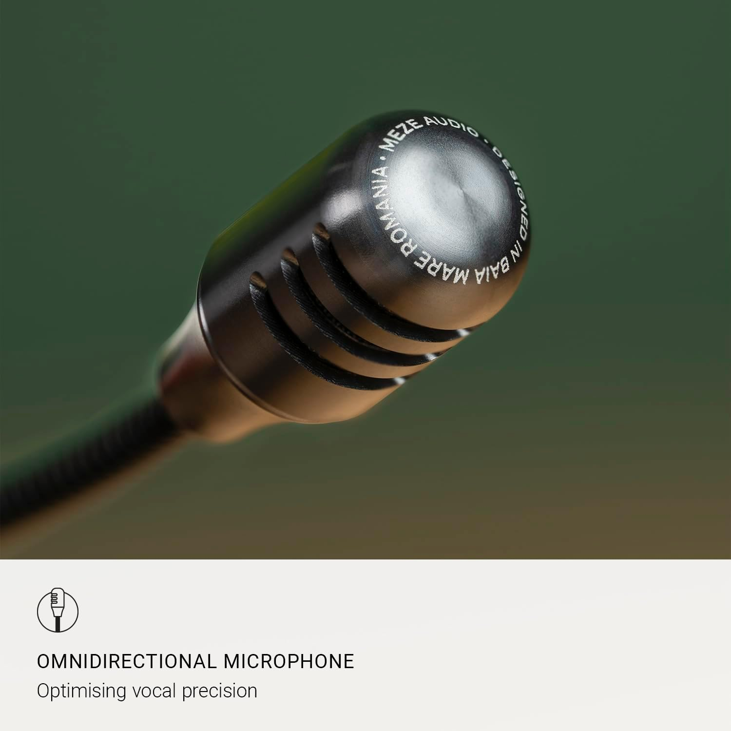 MEZE AUDIO | 99 Classic Walnut Gold & Boom Microphone Headset | Wired Over-Ear Headphones with Boom Microphone and Self-Adjustable Headband | Closed Back Headset for Gaming | Remote Work | Audiophile - Silver image number 4