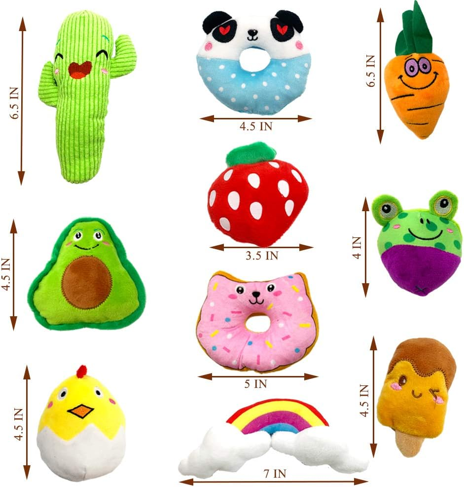 Jalousie 18 Pack Dog Squeaky Toys Cute Stuffed Pet Plush Puppy Chew for Small Medium Pets - Bulk image number 1