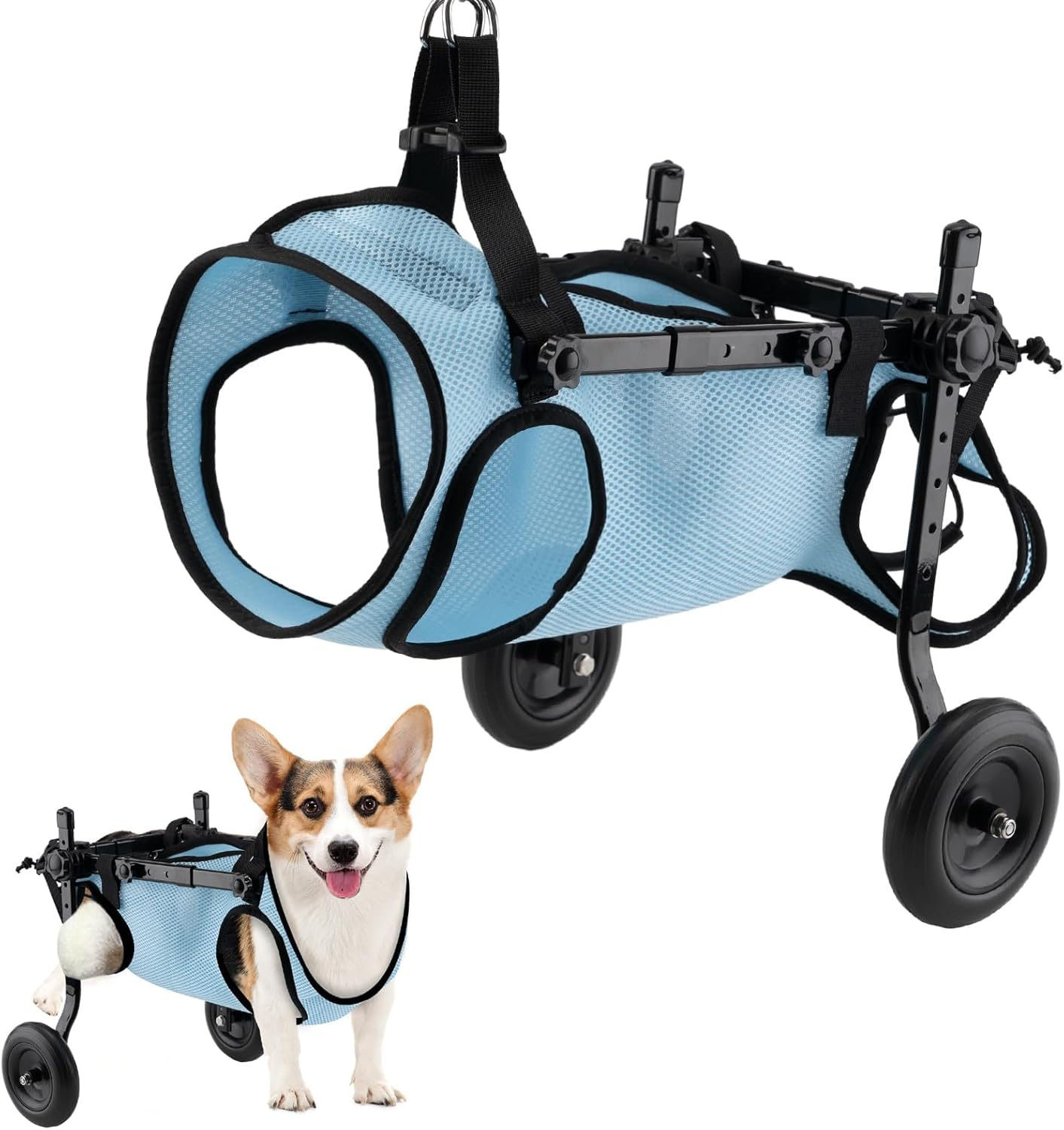 Celestaura Dog Wheelchair for Back Legs, Dog Wheelchair Cart, Doggy/Cat Wheelchair with Disabled Hind Legs Walking, Mobility Aids for Small Pets Hind Limbs, Dog Carts with Wheels, Light Weight,S