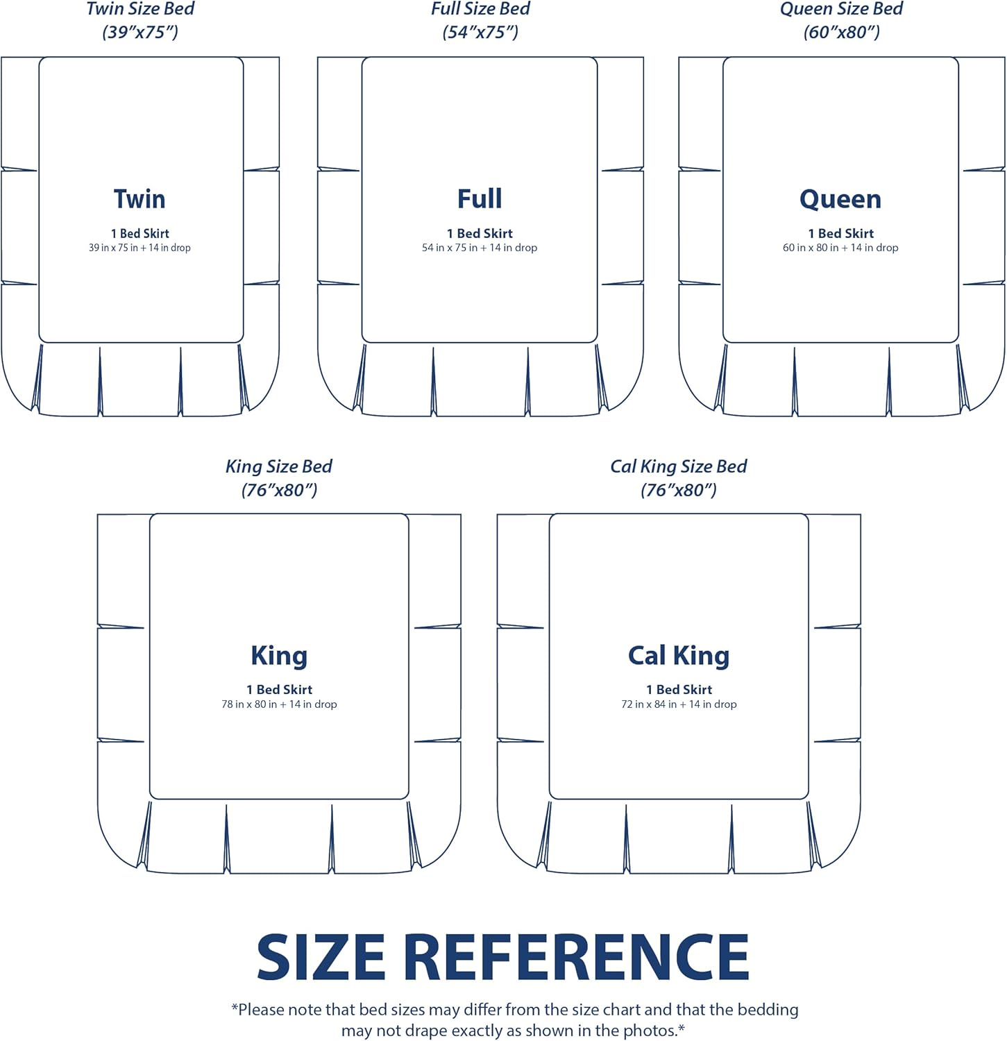 Luxury Double Brushed Microfiber Bed Skirt, Ultra Soft, Hypoallergenic, and Wrinkle Resistant - White, Queen image number 6