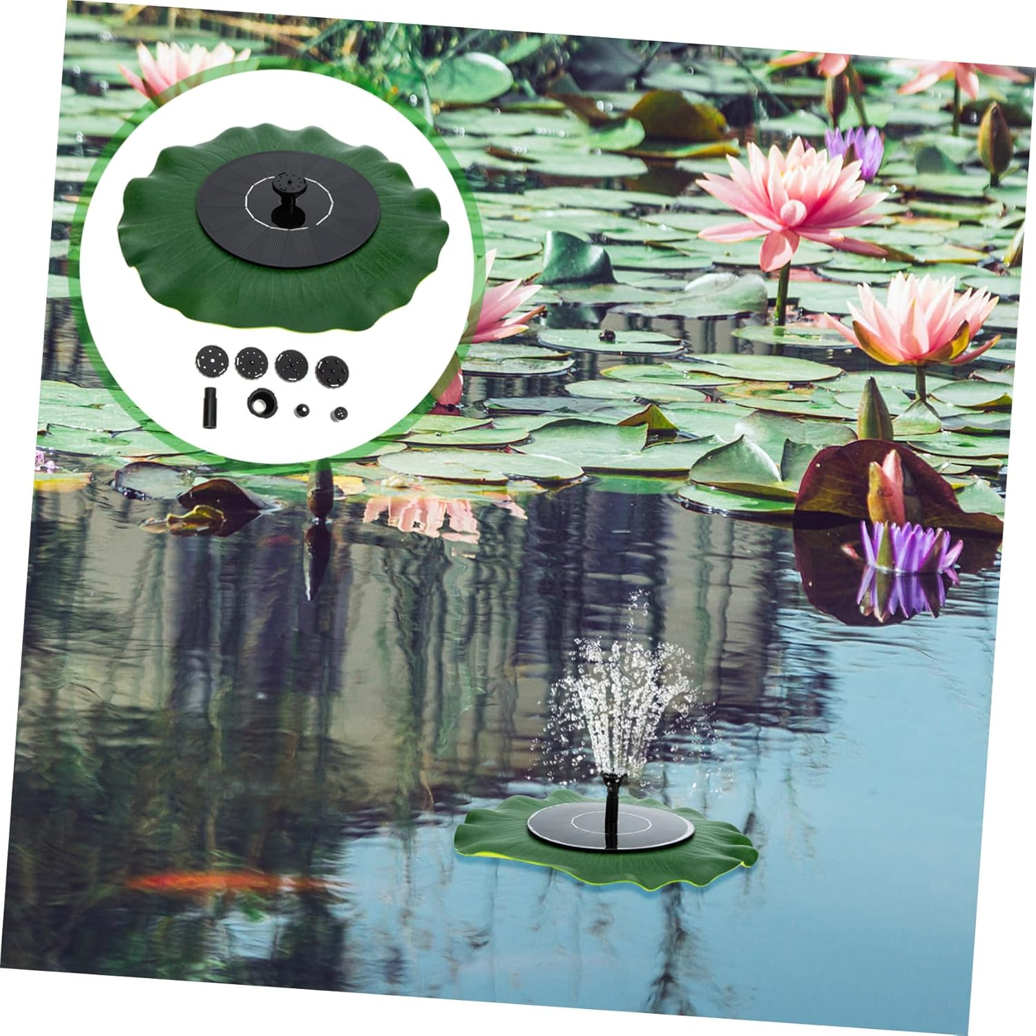 Sosoport Solar Powered Water Fountain Kit Outdoor Garden Circulating Sprinkler with Solar Panel Automatic Operation for Pool and Decor image number 3