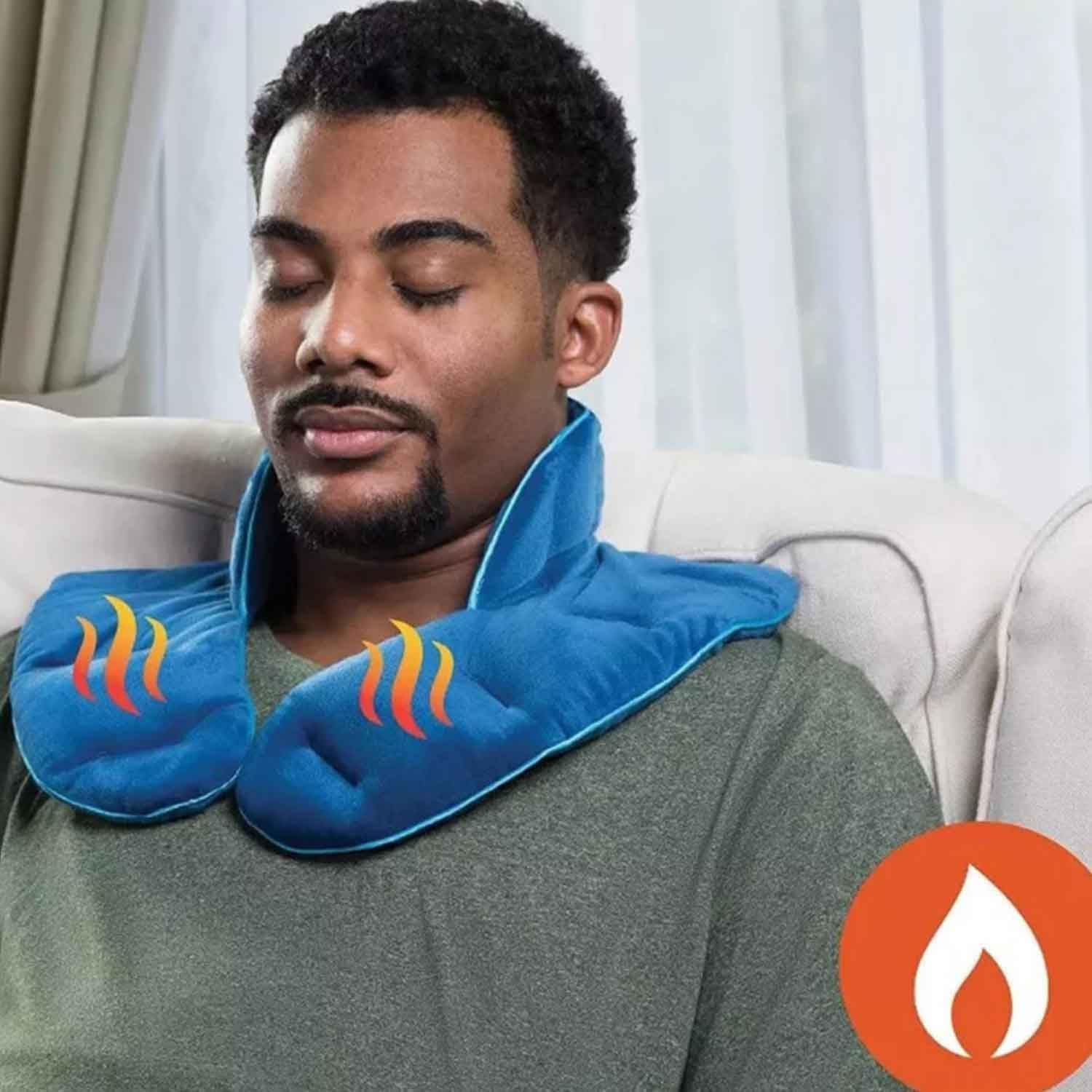 Cold/Hot Heating Pad for Neck and Shoulders, Microwavable Heating Wheat Wrap, Weighted Neck Heat Pack for Muscle Tightness & Stress Relief, Reusable Compress Pack image number 4