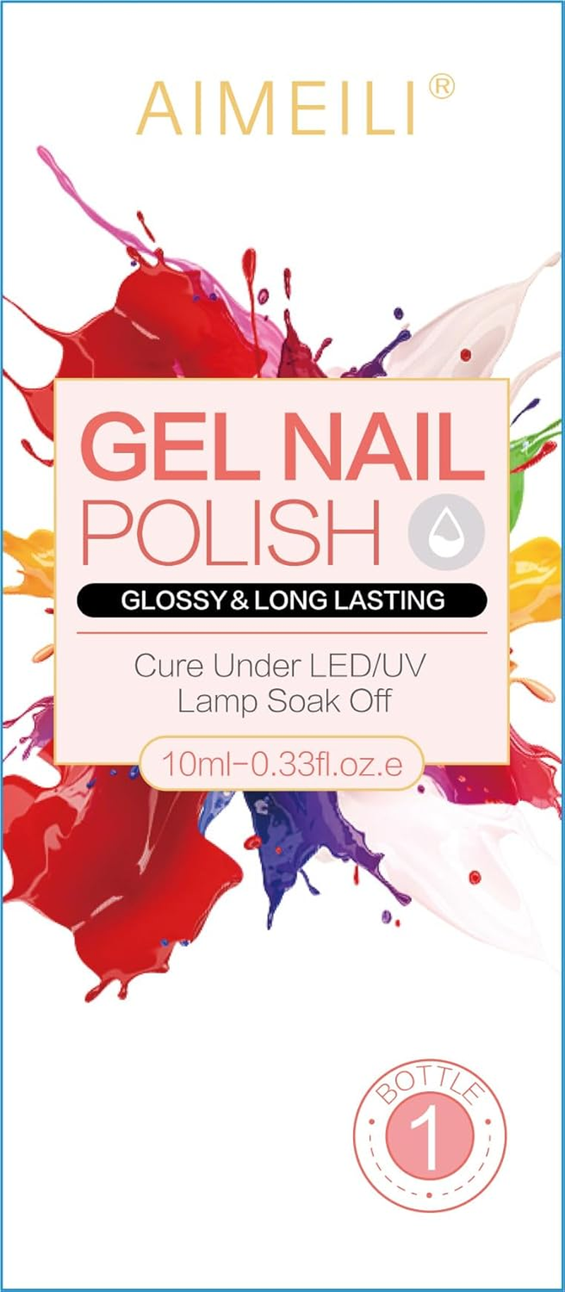 AIMEILI Soak off UV LED Gel Nail Polish - Burgundy Plum Dark Purple (028) 10Ml - 028 image number 2