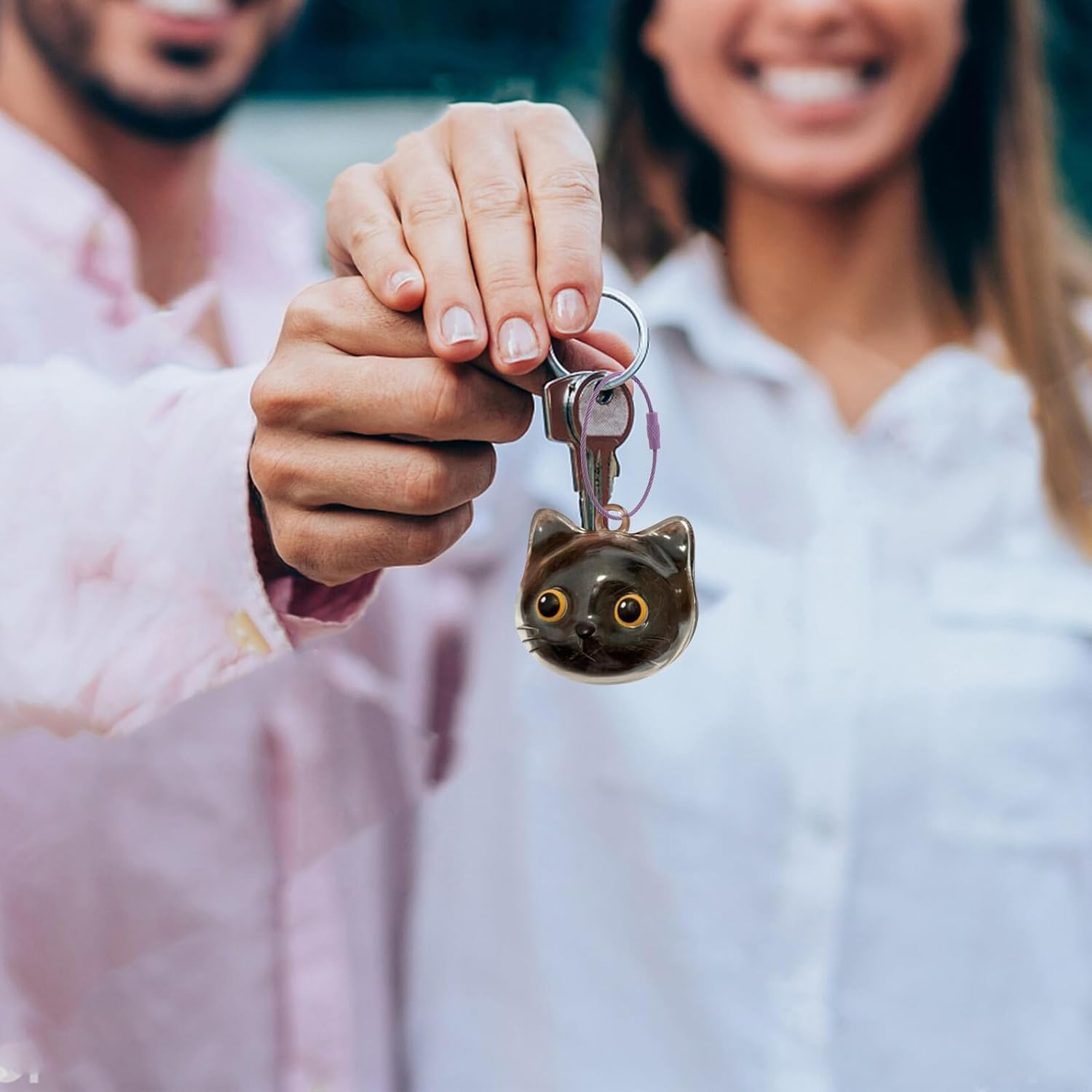 UPKOCH 3Pcs Cat Hair Storage Box Capsule Keychain Charm Tweezers Pet Hair Collector Keepsake Organizer image number 3