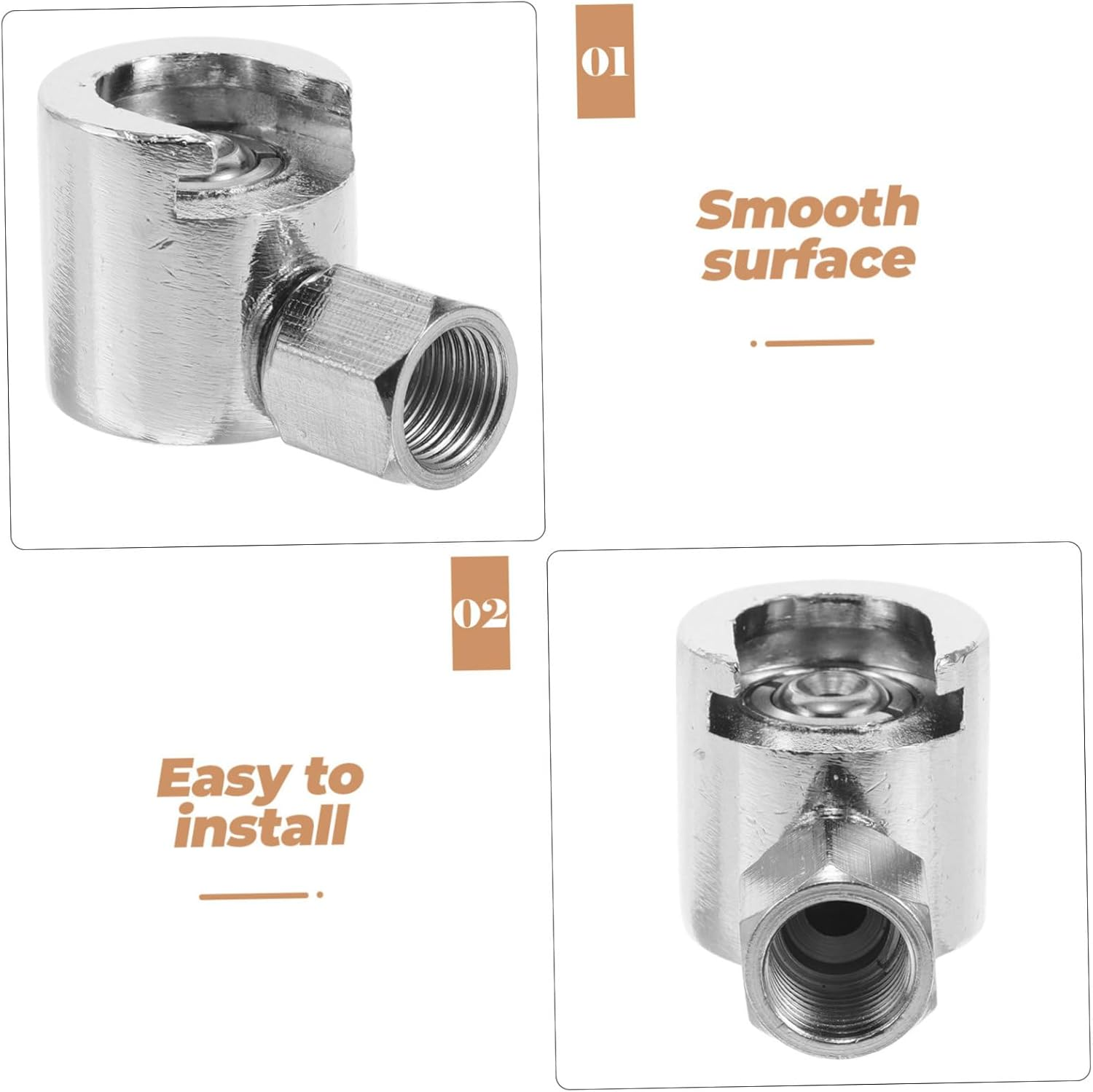 TINEASUR Flat Button Oil Gun Head Grease Coupler Adapter Replacement Button Head Grease Fitting for Hydraulic Automotive Lubrication
