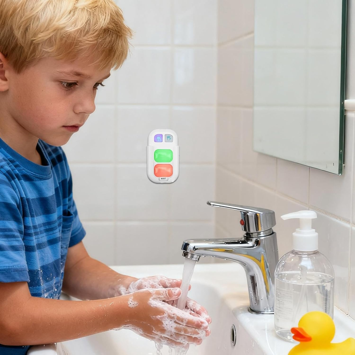 LED Teeth Brushing Timer for Kids| 20-Second Hand Washing Training Battery Operated Gadget| Fun Bathroom Hygiene Tool Teens Adults Home and School image number 5