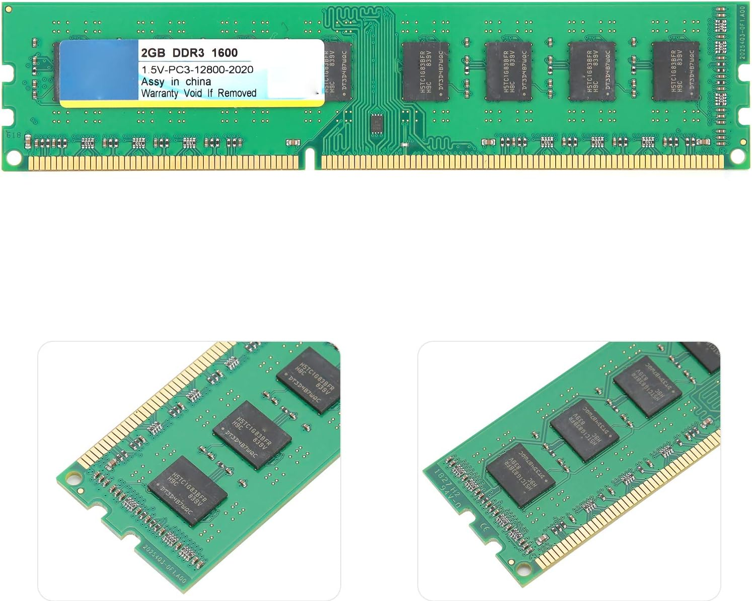 Memory PC3‑12800 Memory Desktop Computer Memory Bar Module DDR3 2GB 1600Mhz PC3‑12800 1.5V for 3Rd Gen image number 6