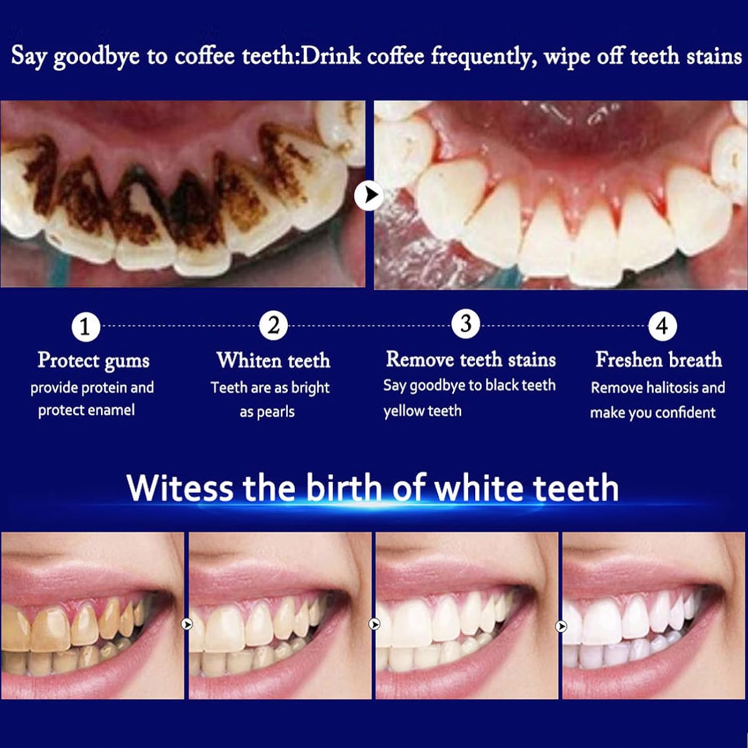 Whitening Tooth Paint Instant Teeth Whitening Essence Teeth Paint Gel Tooth Stain Removal Refreshing Breath Care for All Types of Teeth image number 6