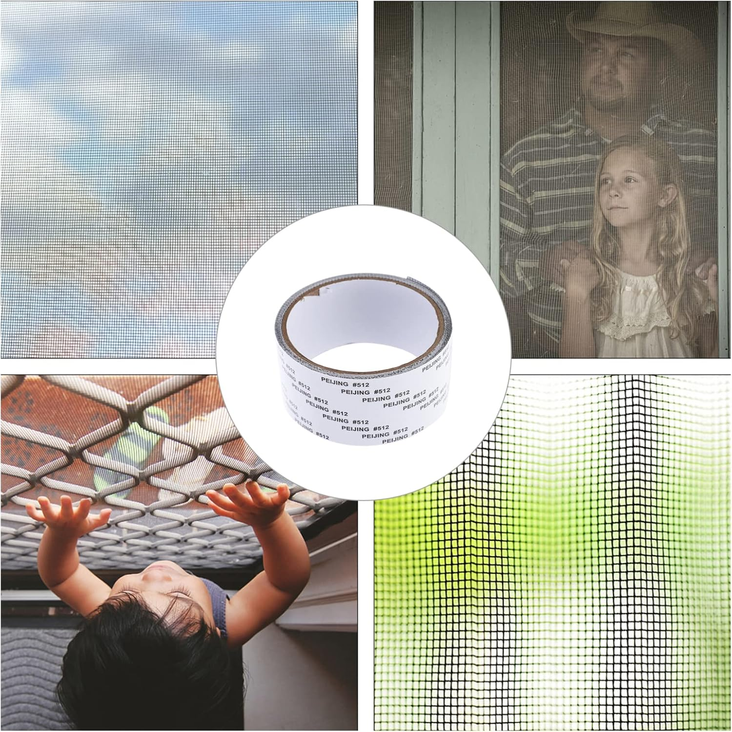 Self-Adhesive Window Screen Repair Tape 5Cm X 2M Gray Patch Mesh Screen Door Repair Kit for Home Use image number 1