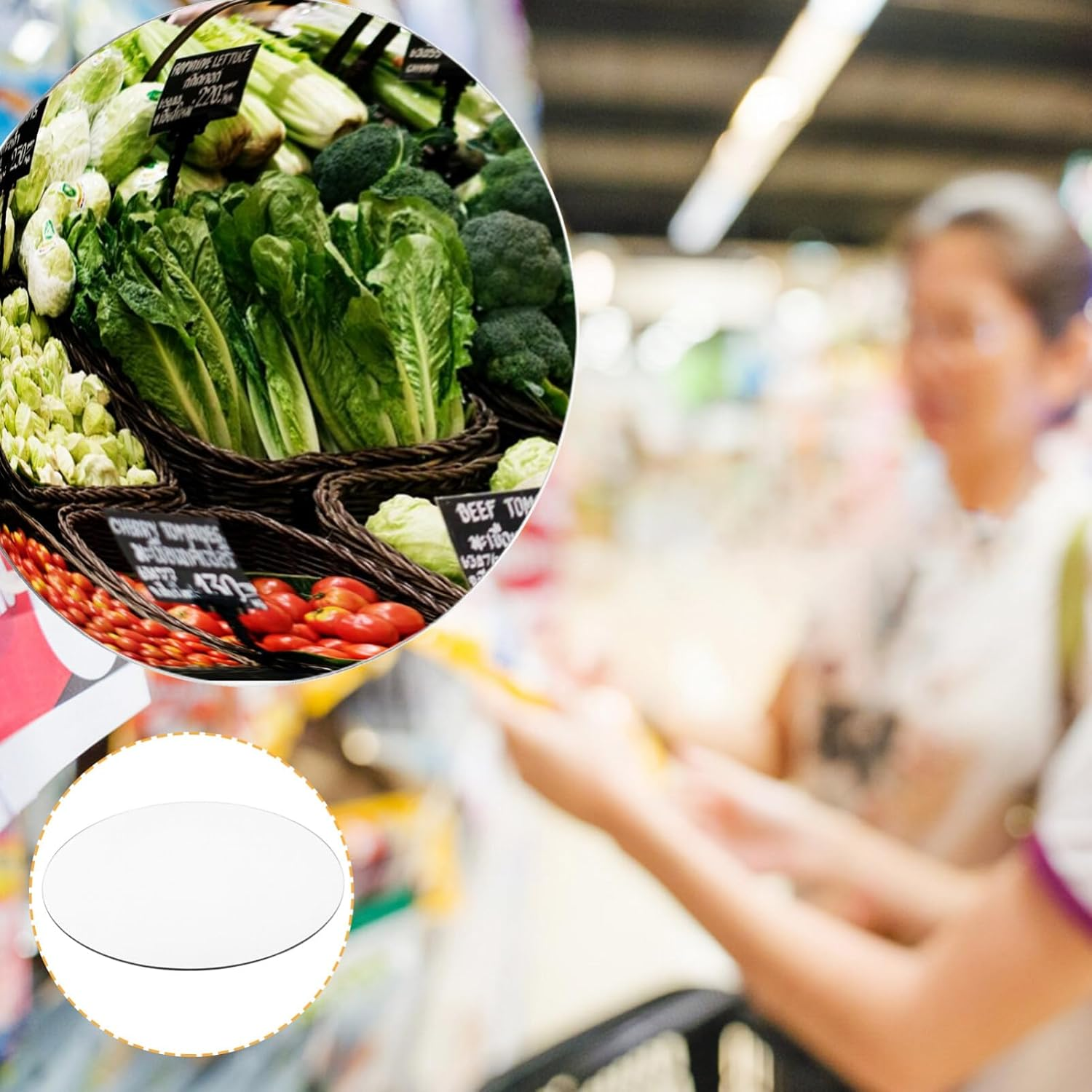 Iplusmile Anti-Theft Mirror Wide Angle Lens for Enhanced Visibility for Driveways Garages and Indoor Security with Materials image number 3