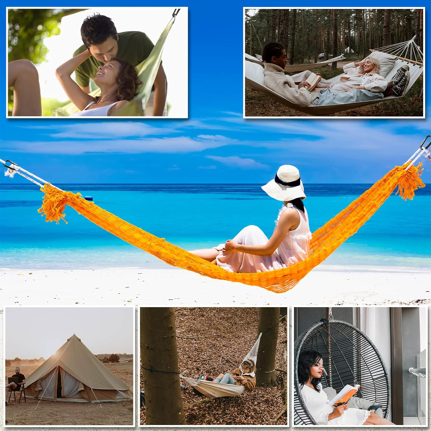 Carabiner Clip, 3" Heavy Duty Small Carabiner for Hammocks, Camping Accessories, Hiking, Keychains, 880 Lbs, Black image number 2