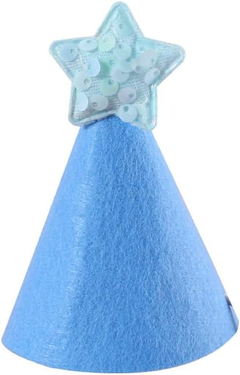 Pet Cat Dog Happy Birthday Scarfs and Party Hat Mini Doggy Cat Birthday Party Decoration Pet Birthday Outfit Pet Costumes Headwear Accessories (Blue, One Size) image number 2