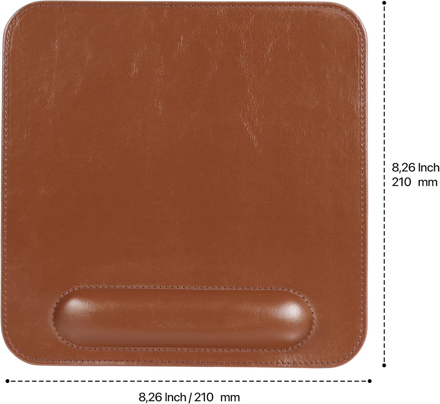 Londo Leather Mousepad with Wrist Rest (Light Brown) image number 4