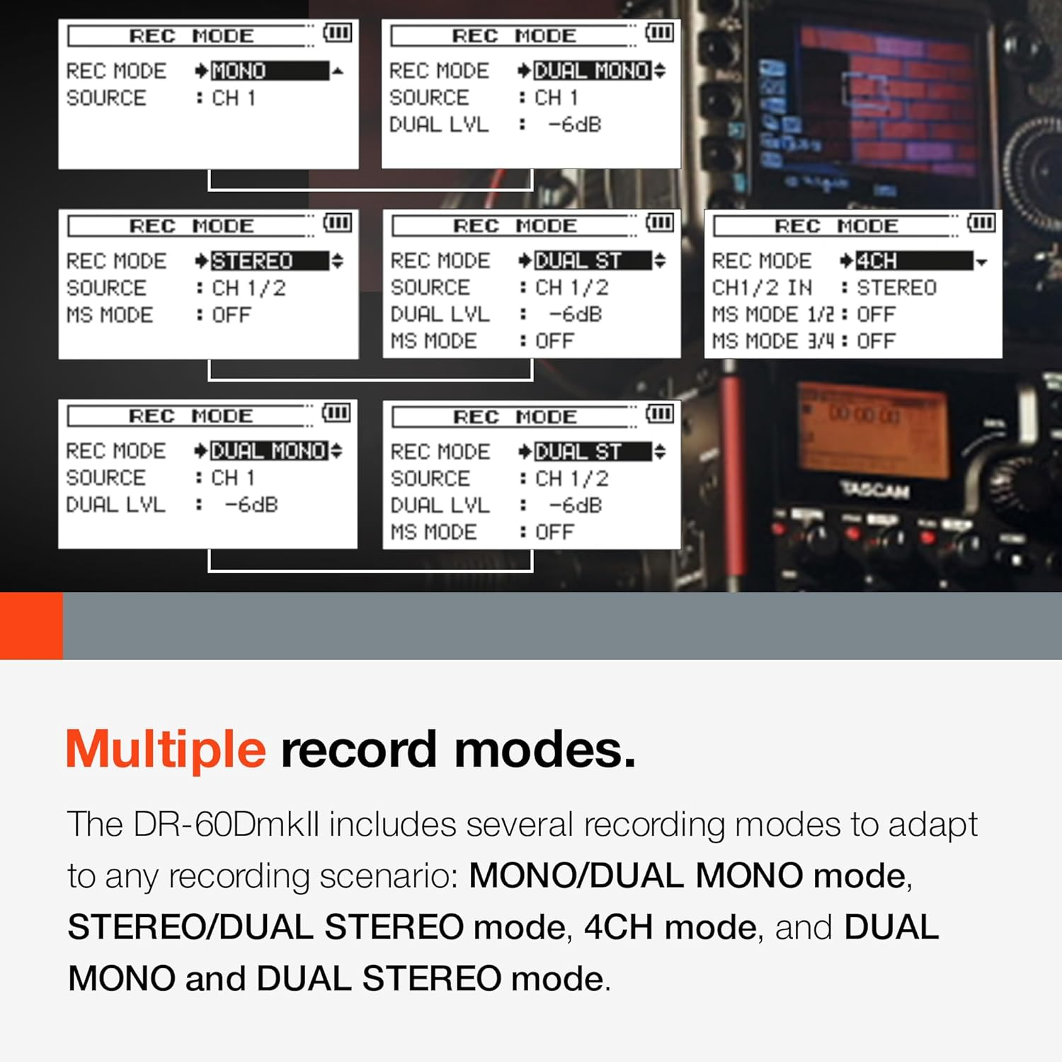 Tascam DR-60DMK2 Tascam 4-Track Recorder/Mixer for DSLR Filmmakers Black 3.67 X 5.24 X 3.07 Inches
