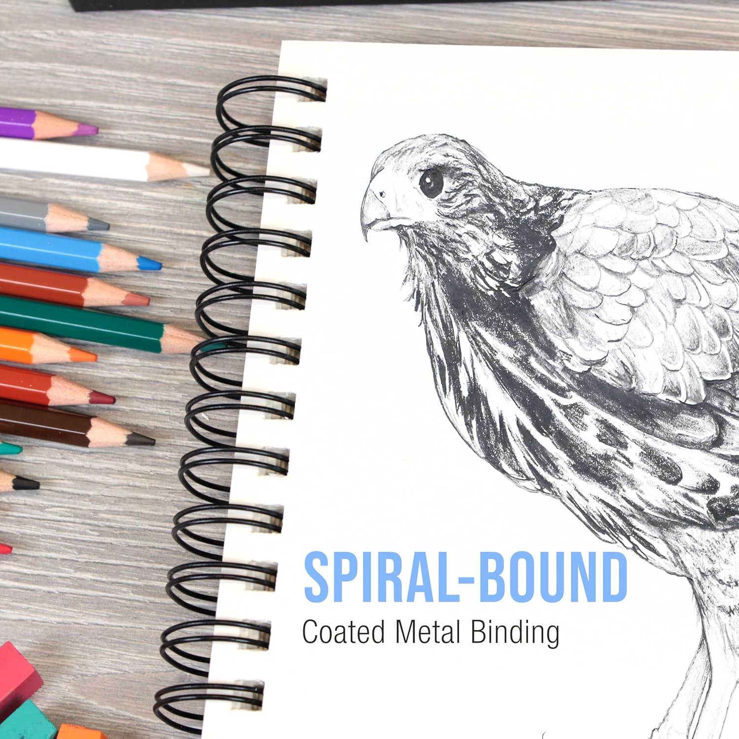 U.S. Art Supply 8.5" X 11" Premium Hardbound Sketch Book, 70 Pound (110Gsm), Book of 80-Sheets (Pack of 2 Sketchbooks)