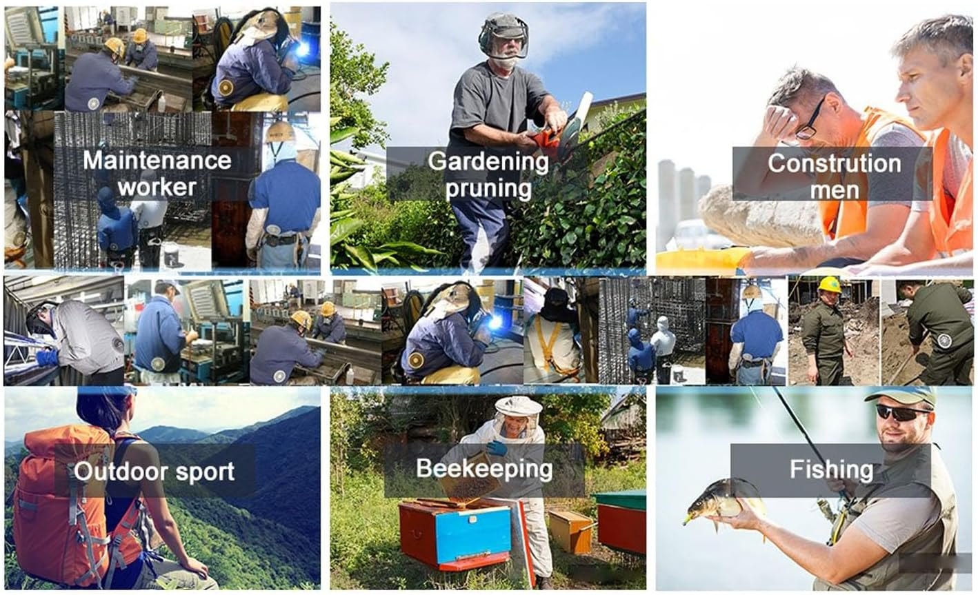 Cool Vest Wearable Cooling Fan Vest, Reflective Cooling Fan Clothes Jacket for Men Women, Fast Cooling Vest with 2 Fans for Working Fishing Hiking Outdoor (Fluorescent Green) image number 1