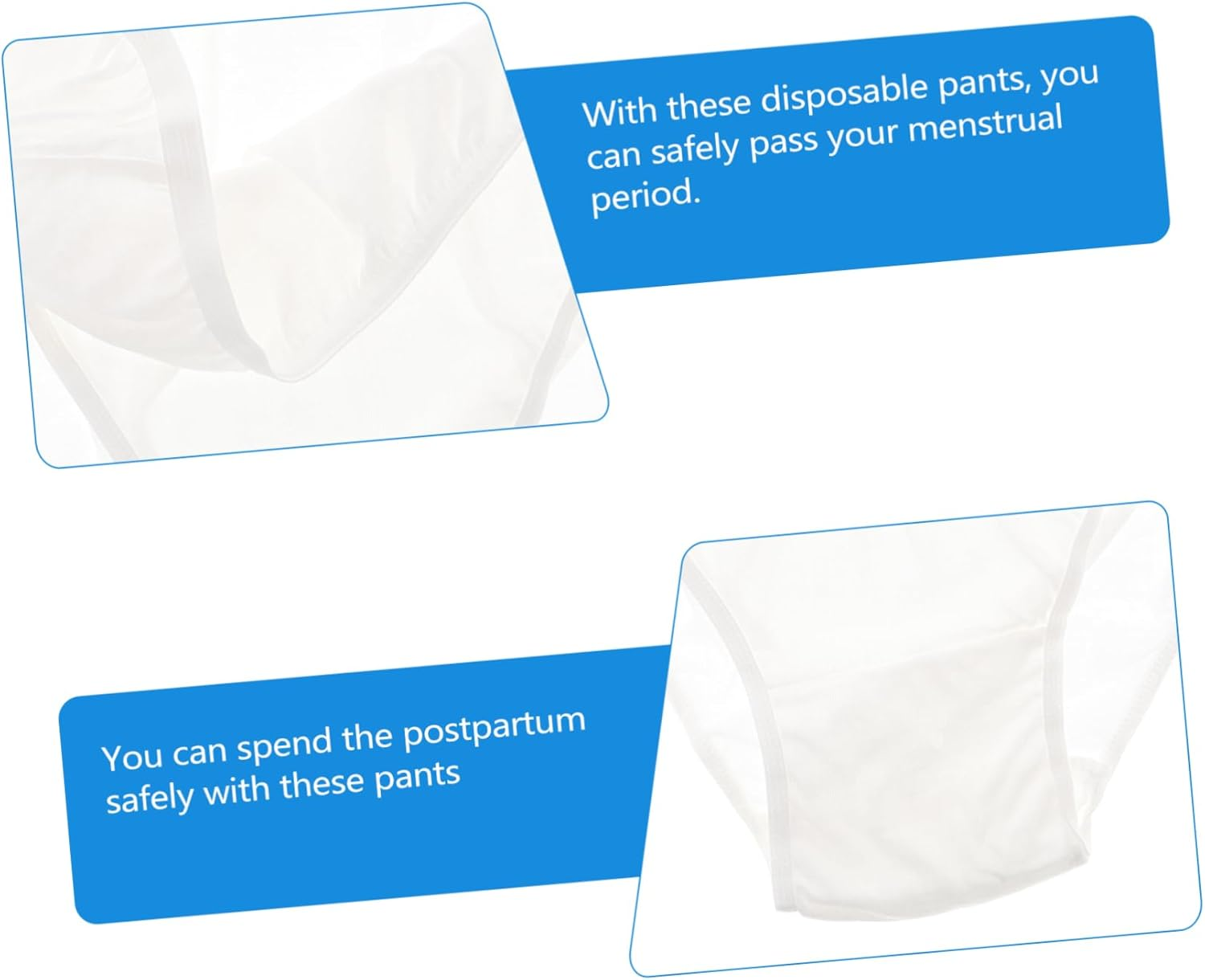 GANAZONO 4Pcs Maternity Cotton Underwear Disposable for Pregnant Women Breathable Female Underpants Cotton Underwear for Postpartum Period Use image number 1