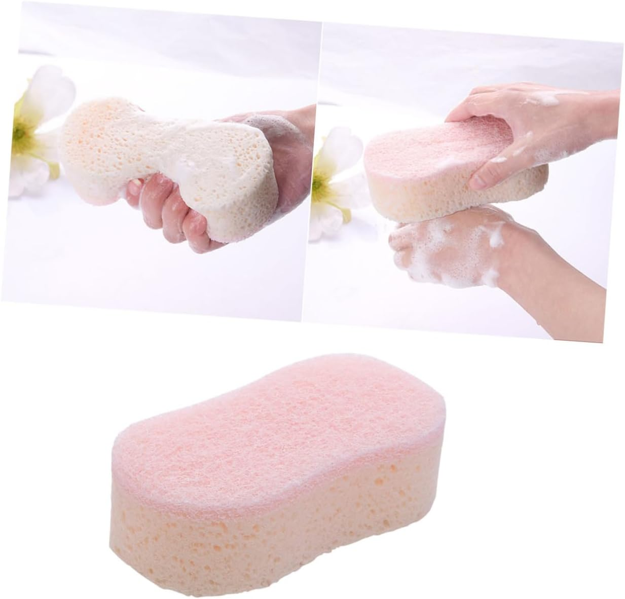 DECORNIJIA Bath Sponge Body Cleaning Sponge Shower Scrubber for Women Babies Kids Soft Exfoliating Bathing Tool Suitable for Sensitive Skin and Daily Shower Use image number 4