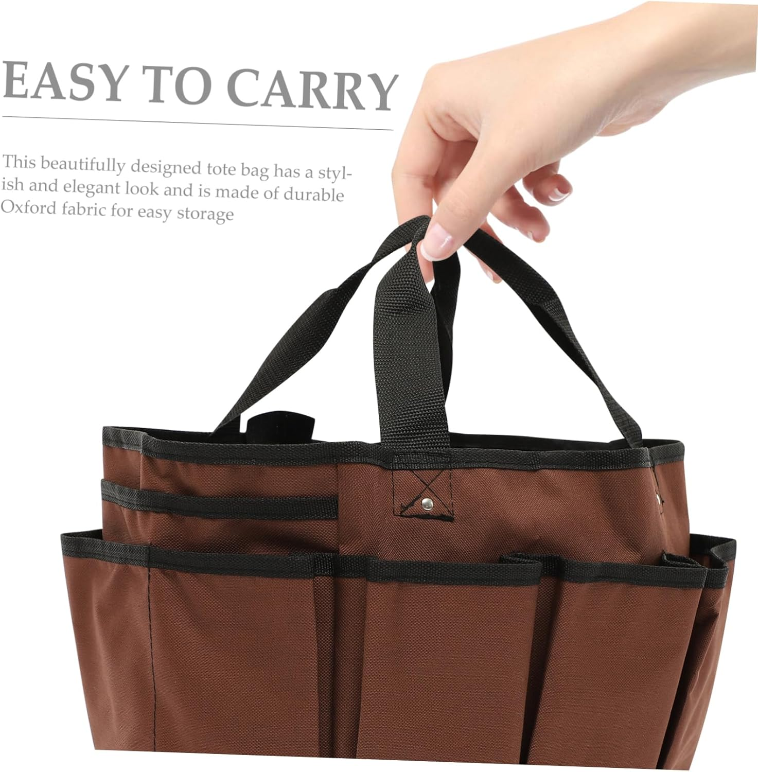 GANAZONO Tool Storage Bag Portable for Gardening Multiple Pockets Made of Oxford Fabric for Carrying Repair Tools and Maintenance Supplies image number 4