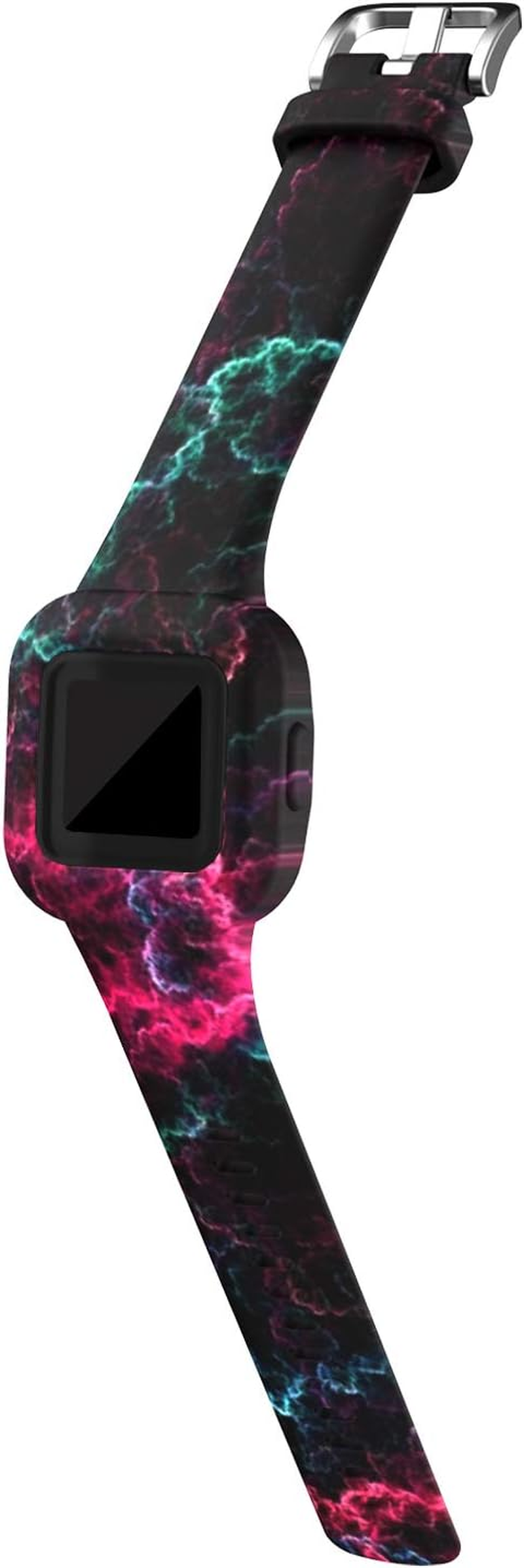 Bands Compatible with Garmin Vivofit Jr. 3 Fitness Tracker for Kids Band Replacement Sports Wristbands Adjustable Colorful Pattern Silicone Strap for Vivofit Jr 3 Children Boys Girls - Rose Floral image number 3