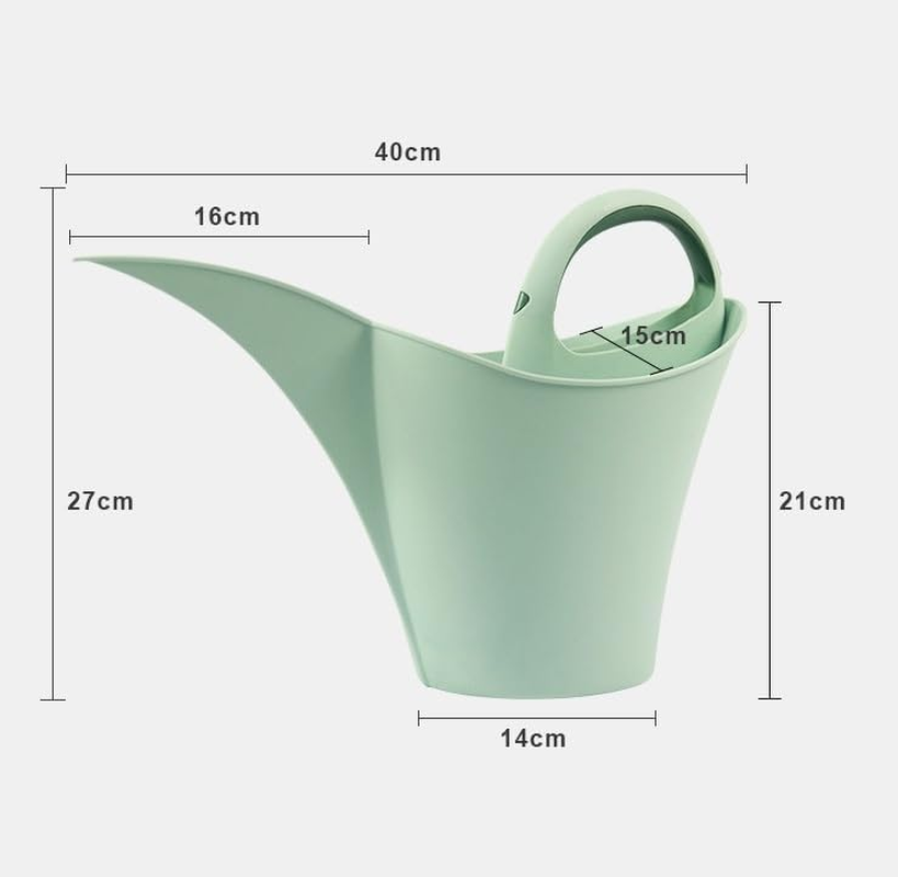 Gardening Watering Can with Long Spout,Watering Can for Outdoor Plants,Anti-Splash Design,Indoor/Outdoor Plants, Lightweight & Durable-2L (Green, One Size) image number 1