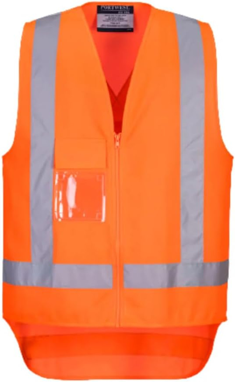 Portwest Men'S Hi-Vis Vest, Orange, Medium UK image number 3