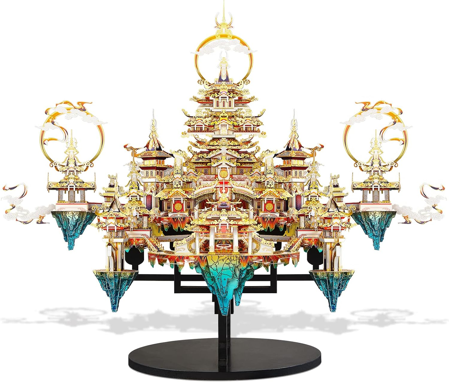 Piececool 3D Metal Asian Puzzles Model Kits- LINGXIAO Palace Metal Building Kits for Adults, Brain Teaser Puzzle DIY Handcraft Best Gifts for Man Woman Family